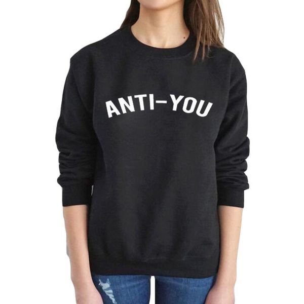 women's hoodies & sweatshirts autumn winter print anti-you hip-hop style casual sweatshirt women long sleeve round neck, Black
women's hoodies & sweatshirts autumn winter print anti-you hip-hop style casual sweatshirt women long sleeve round neck, Black