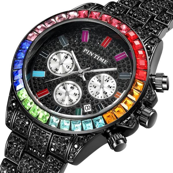 wristwatches 2021 creative men watch chronograph iced out diamond luxury gold mens watches sport steel male clock relogio masculino, Slivery;brown
wristwatches 2021 creative men watch chronograph iced out diamond luxury gold mens watches sport steel male clock relogio masculino, Slivery;brown