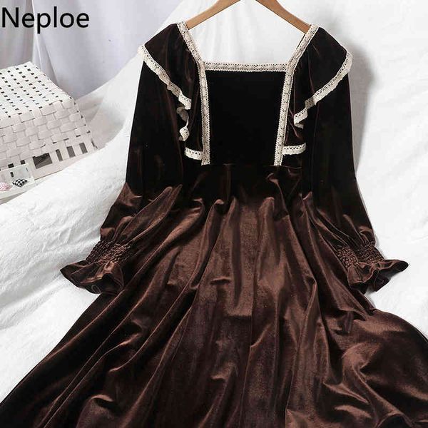 neploe dress for women new arrival contrast color ruffles elegant maxi dresses square collar temperament velvet vestidos 4g217 210422, Black;gray
neploe dress for women new arrival contrast color ruffles elegant maxi dresses square collar temperament velvet vestidos 4g217 210422, Black;gray