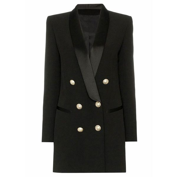 casual dresses 2021 baroque designer dress women's long sleeve satin collar double breasted lion buttons notched, Black;gray
casual dresses 2021 baroque designer dress women's long sleeve satin collar double breasted lion buttons notched, Black;gray