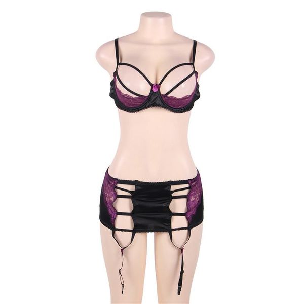 bras sets 3pc women's lace embroidery cupless bra hollow-out garter belts and g-string erotic set garters lingerie, Red;black
bras sets 3pc women's lace embroidery cupless bra hollow-out garter belts and g-string erotic set garters lingerie, Red;black