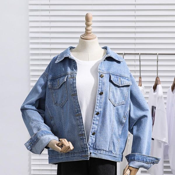 women's jackets korean loose washed blue denim jacket women casual short outerwear spring autumn 2021 vintage long sleeve female jean b, Black;brown
women's jackets korean loose washed blue denim jacket women casual short outerwear spring autumn 2021 vintage long sleeve female jean b, Black;brown