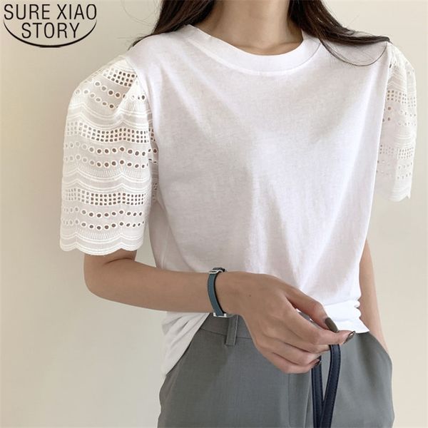 summer loose short-sleeved t-shirt plus size shirts for women korean o-neck lace stitched fashion clothing 14161 210510, White
summer loose short-sleeved t-shirt plus size shirts for women korean o-neck lace stitched fashion clothing 14161 210510, White