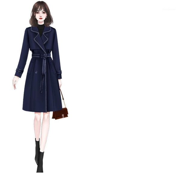 large size women's windbreaker mid-length spring dress 2021 high-end jacket wool & blends, Black
large size women's windbreaker mid-length spring dress 2021 high-end jacket wool & blends, Black