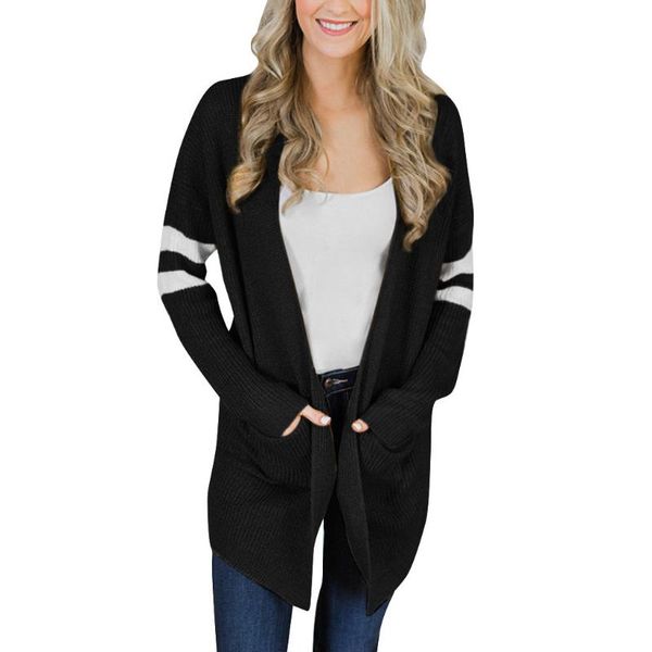 women's sweaters clothing spring autumn stripe print ladies sweater cardigan long sleeve female top, White;black
women's sweaters clothing spring autumn stripe print ladies sweater cardigan long sleeve female top, White;black