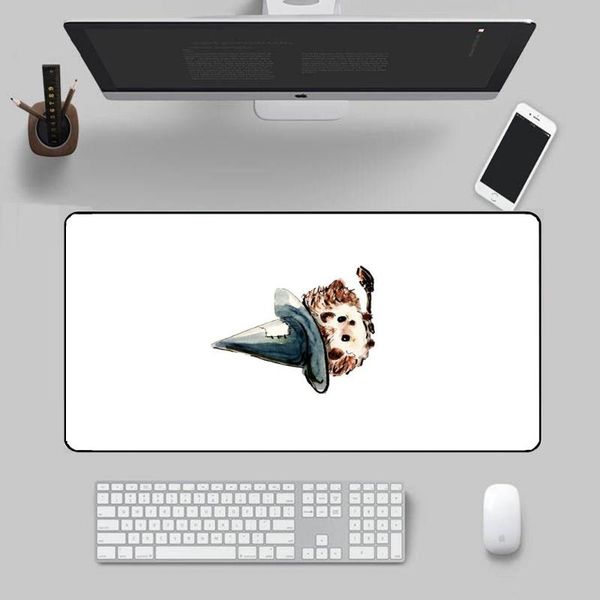 mouse pads & wrist rests hedgehog witch pad gaming large non-slip desk mat for office/home