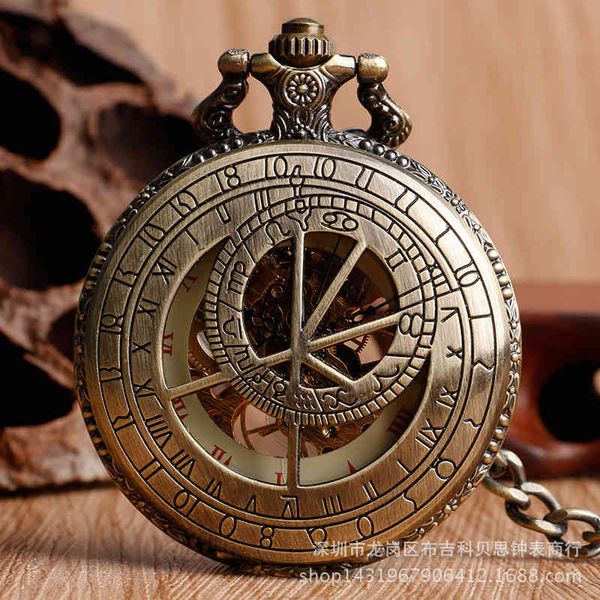antique bronze hollow constellation compass literal manual mechanical pocket watch men's and women's chain watch, Slivery;brown
antique bronze hollow constellation compass literal manual mechanical pocket watch men's and women's chain watch, Slivery;brown