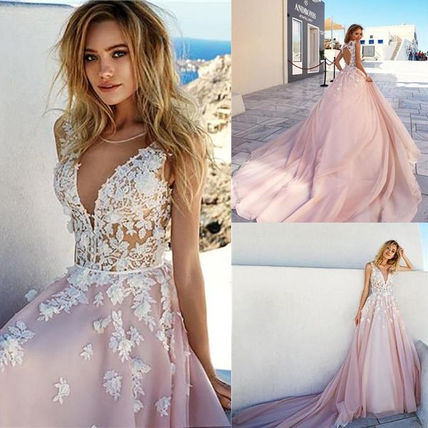 other wedding dresses v-neck bridal sleeves deep heavily embellished bodice romantic pretty pink color a line dress keyhole back wed, White
other wedding dresses v-neck bridal sleeves deep heavily embellished bodice romantic pretty pink color a line dress keyhole back wed, White