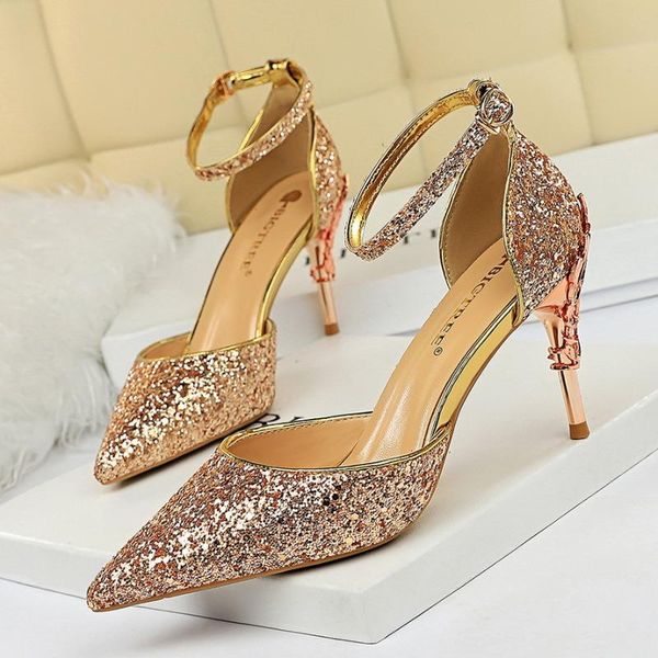 dress shoes europe america-hallow women's metallic decoration high-heel shallow mouth pointed sequin a- line with hollow out sandals, Black
dress shoes europe america-hallow women's metallic decoration high-heel shallow mouth pointed sequin a- line with hollow out sandals, Black