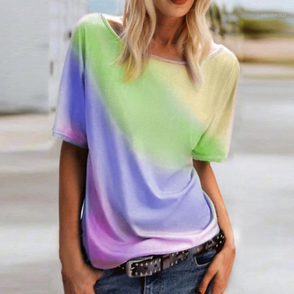 women's t-shirt rainbow tie-dye summer casual o neck short sleeve tee s-xl multicolor t shirt ropa de mujer, White
women's t-shirt rainbow tie-dye summer casual o neck short sleeve tee s-xl multicolor t shirt ropa de mujer, White