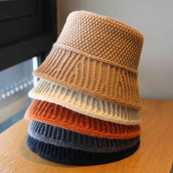 warm knit bucket hat women's autumn and winter version simple black small edge wool basin hat flat fisherman accessories black friday, Blue;gray
warm knit bucket hat women's autumn and winter version simple black small edge wool basin hat flat fisherman accessories black friday, Blue;gray