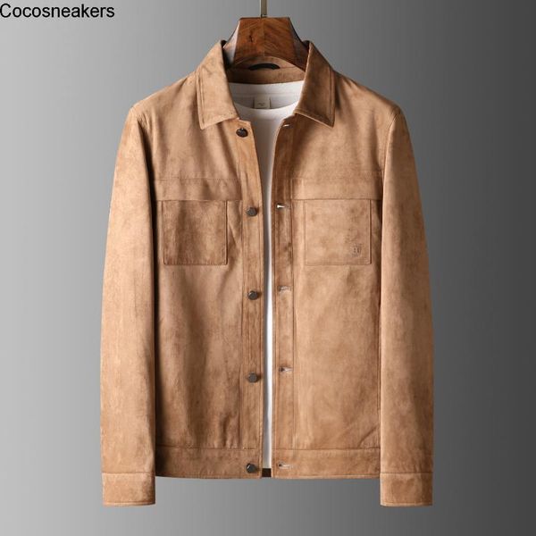men's jackets light luxury comfortable delicate elastic suede jacket autumn lapel casual coat short, Black;brown
men's jackets light luxury comfortable delicate elastic suede jacket autumn lapel casual coat short, Black;brown