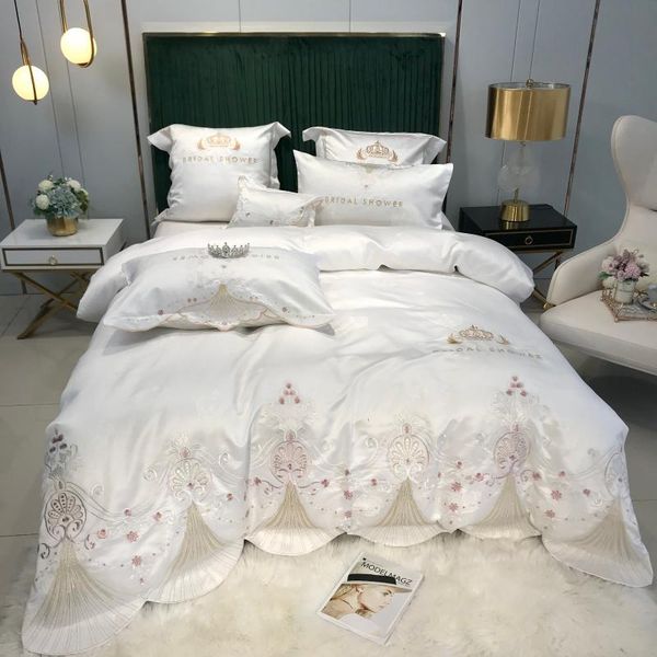 bedding sets 2021 60s luxury royal gold embroidered quilt cover bedspread pillowcase