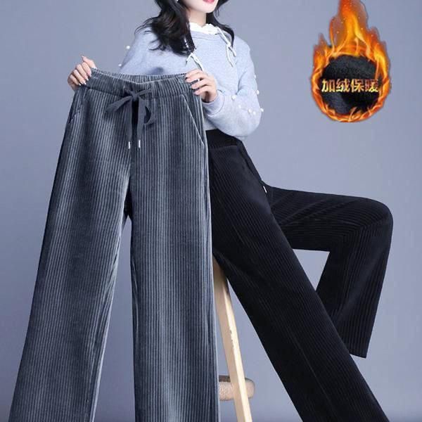 women's pants & capris thin spring women casual long corduroy loose ankle-length elegan ladies fleece thick wram trousers winter, Black;white
women's pants & capris thin spring women casual long corduroy loose ankle-length elegan ladies fleece thick wram trousers winter, Black;white