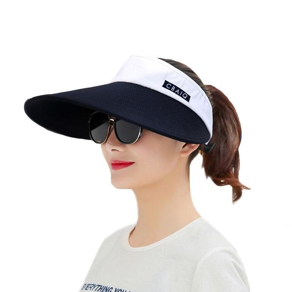 wide brim hats 1pcs women summer sun visor wide-brimmed empty casual beach hat adjustable uv protection female foldable cap, Blue;gray
wide brim hats 1pcs women summer sun visor wide-brimmed empty casual beach hat adjustable uv protection female foldable cap, Blue;gray