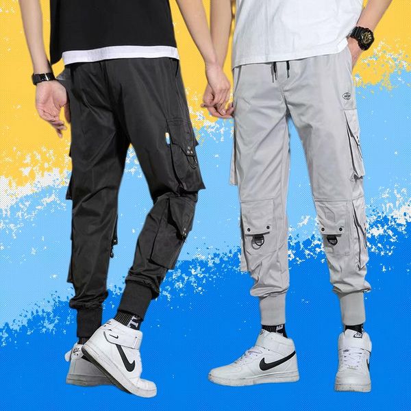 men's pants men cargo jogging spring summer slim fit sweatpants japanese fashion streetwear hip hop multi-pocket trousers harem, Black
men's pants men cargo jogging spring summer slim fit sweatpants japanese fashion streetwear hip hop multi-pocket trousers harem, Black