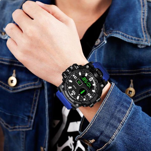 sport watches for men army military watch big dial digital electronic led silicone 24 hours luminous clock reloj hombre wristwatches, Slivery;brown
sport watches for men army military watch big dial digital electronic led silicone 24 hours luminous clock reloj hombre wristwatches, Slivery;brown