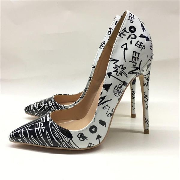 dress shoes brand fashion pointed high-heeled exquisite black and white graffiti elegant single 12cm high heel ladies party
dress shoes brand fashion pointed high-heeled exquisite black and white graffiti elegant single 12cm high heel ladies party