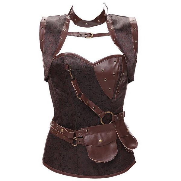 bustiers & corsets plus size 6xl waist trainer vest corset brown gray gothic vintage steampunk corselet underbust korsefor women w58926, Black;white
bustiers & corsets plus size 6xl waist trainer vest corset brown gray gothic vintage steampunk corselet underbust korsefor women w58926, Black;white
