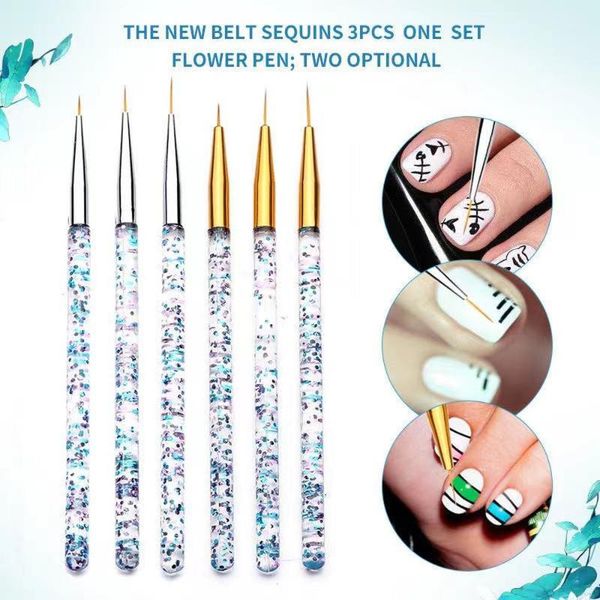 nail brushes acrylic crystal carved drawing pen 3 sets of two styles available ultra-thin manicure line uv gel brush painting tool, Yellow
nail brushes acrylic crystal carved drawing pen 3 sets of two styles available ultra-thin manicure line uv gel brush painting tool, Yellow