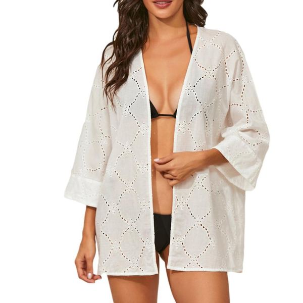 women's swimwear women see-through mesh solid beach cardigan cover ups blouse shawl swimsuit bikini 2021 loose up, White;black
women's swimwear women see-through mesh solid beach cardigan cover ups blouse shawl swimsuit bikini 2021 loose up, White;black