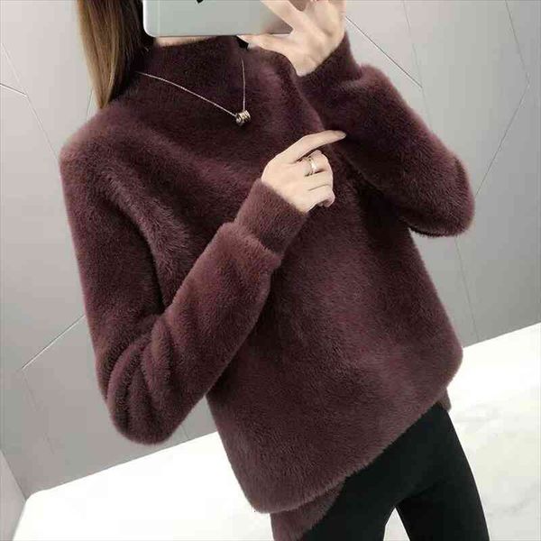 fluffy sweater turtleneck women winter sweater warm knitted vintage woman sweaters pullover mink cashmere jumper pull femme, White;black
fluffy sweater turtleneck women winter sweater warm knitted vintage woman sweaters pullover mink cashmere jumper pull femme, White;black