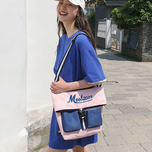 2021 school style student backpack women's korean fashion color contrast multi-functional canvas one shoulder msenger bag
2021 school style student backpack women's korean fashion color contrast multi-functional canvas one shoulder msenger bag