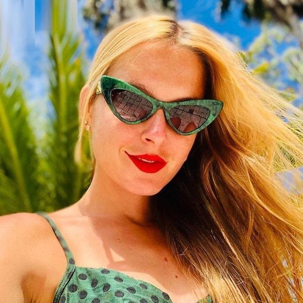 sunglasses fashion 2021 women's cat eye women shades vintage brand trend 90's sun glasses for female eyewear, White;black
sunglasses fashion 2021 women's cat eye women shades vintage brand trend 90's sun glasses for female eyewear, White;black