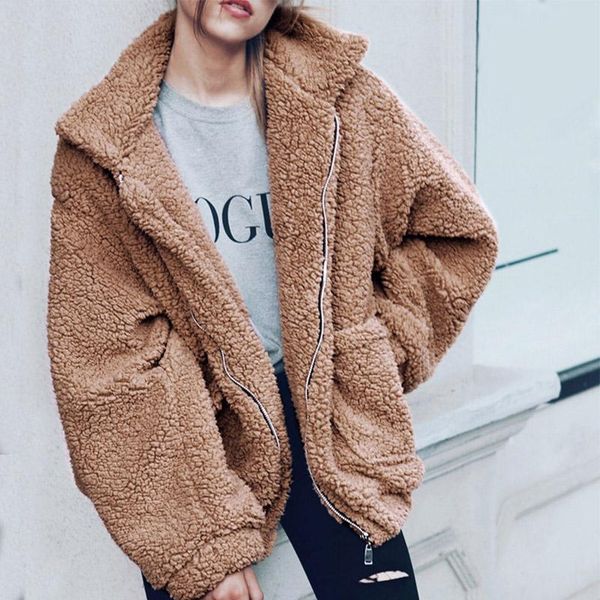 women's jackets loose sweater women jacket long sleeve fleece streetwear woman solid autumn winter outwear zipper coat sweatshirt, Black;brown
women's jackets loose sweater women jacket long sleeve fleece streetwear woman solid autumn winter outwear zipper coat sweatshirt, Black;brown