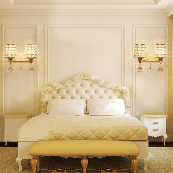 wall lamps golden crystal lamp bedroom bedside led light living room lighting pull line switch sconce e27 ac85-265v
wall lamps golden crystal lamp bedroom bedside led light living room lighting pull line switch sconce e27 ac85-265v