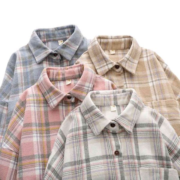 vintage woman loose cotton plaid patchwork shirt spring autumn casual oversized soft shirts female fashion blouses 210515, White
vintage woman loose cotton plaid patchwork shirt spring autumn casual oversized soft shirts female fashion blouses 210515, White