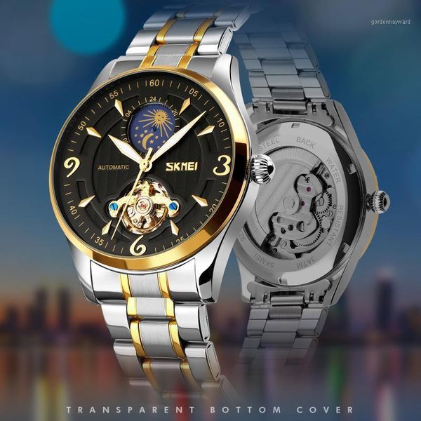 arrival men automatic mechanical watch high hardness glass quality clock 9239 wristwatches, Slivery;brown
arrival men automatic mechanical watch high hardness glass quality clock 9239 wristwatches, Slivery;brown
