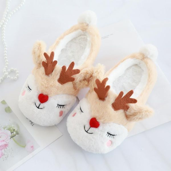 slippers cotton warm christmas fawn love elk plush home ladies in autumn and winter, Black
slippers cotton warm christmas fawn love elk plush home ladies in autumn and winter, Black