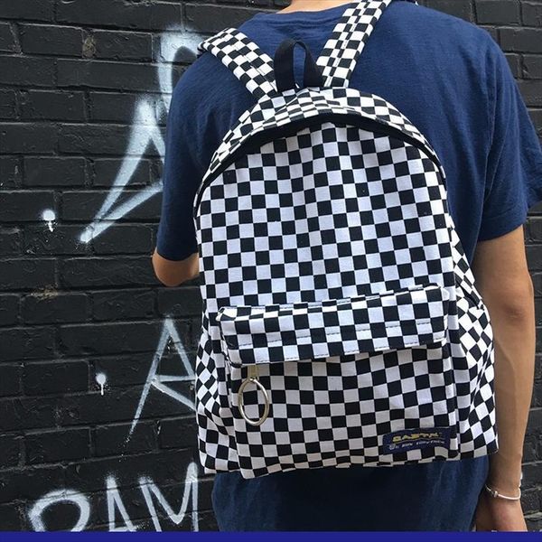 trend backpack women men lattice checkerboard teenager school bag couples shoulder back pack travel 
trend backpack women men lattice checkerboard teenager school bag couples shoulder back pack travel