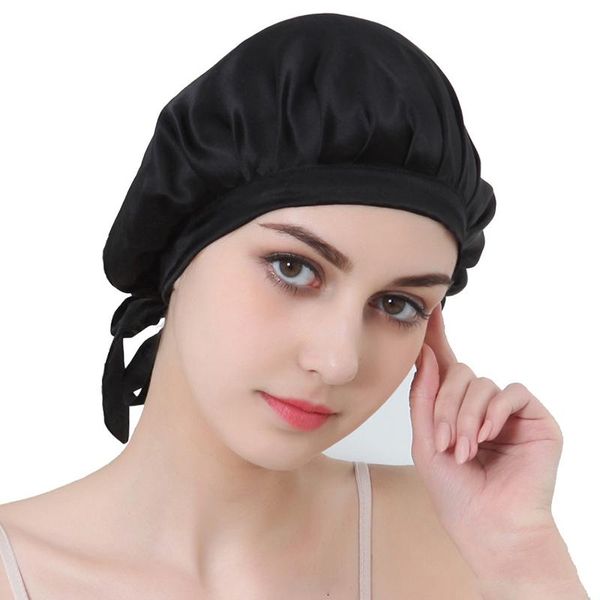 wide brim hats fashion women satin night sleep cap pure color bandage large girl shower adjustable ladies head scarf headgear elastic band, Blue;gray
wide brim hats fashion women satin night sleep cap pure color bandage large girl shower adjustable ladies head scarf headgear elastic band, Blue;gray