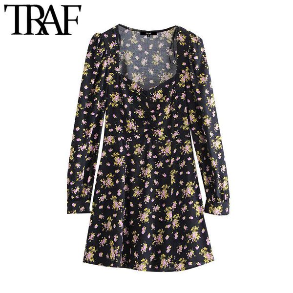 women chic fashion floral print pleated mini dress vintage long sleeve side zipper female dresses vestidos mujer casual, Black;gray
women chic fashion floral print pleated mini dress vintage long sleeve side zipper female dresses vestidos mujer casual, Black;gray