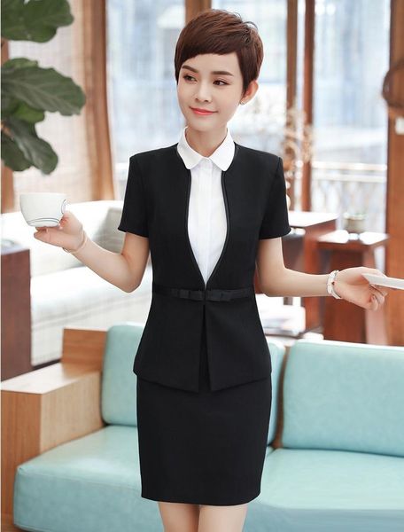 women's suits & blazers summer women business with skirt and jacket sets short sleeve blazer office ladies work wear uniforms black, White;black
women's suits & blazers summer women business with skirt and jacket sets short sleeve blazer office ladies work wear uniforms black, White;black