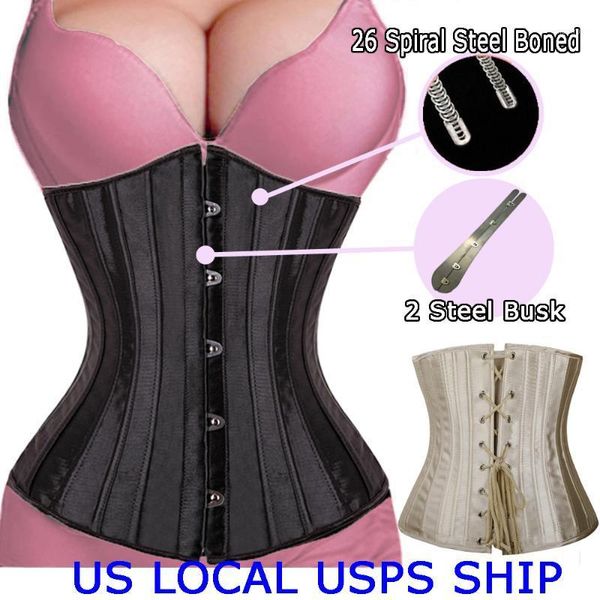 bustiers & corsets slimming body shaper woman waist trainer underbust satin steel boned cincher corselet, Black;white
bustiers & corsets slimming body shaper woman waist trainer underbust satin steel boned cincher corselet, Black;white