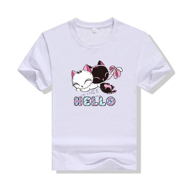 women's t-shirt summer t shirt women fashion cute cartoon cat printed tee short sleeve o-neck woman clothing female tshirts, White
women's t-shirt summer t shirt women fashion cute cartoon cat printed tee short sleeve o-neck woman clothing female tshirts, White