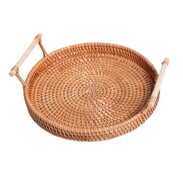 kitchen storage & organization 1pc round rattan woven tray fruit food sundries picnic organizer (size)
kitchen storage & organization 1pc round rattan woven tray fruit food sundries picnic organizer (size)