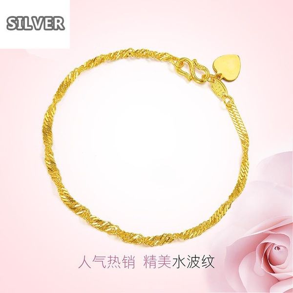 link, chain vietnam sarkin hand jewelry plated 24l gold bracelet women side wave water ripple imitation wedding, Black
link, chain vietnam sarkin hand jewelry plated 24l gold bracelet women side wave water ripple imitation wedding, Black
