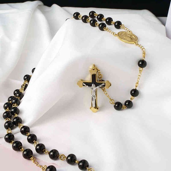 cross necklace male and female clavicle chain black gold plated necklaces 23 inches, Silver
cross necklace male and female clavicle chain black gold plated necklaces 23 inches, Silver