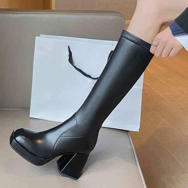 boots high-heeled boots with high-heeled platform women design square toe at knee high-knee white plutonium leather b5dm, Black
boots high-heeled boots with high-heeled platform women design square toe at knee high-knee white plutonium leather b5dm, Black
