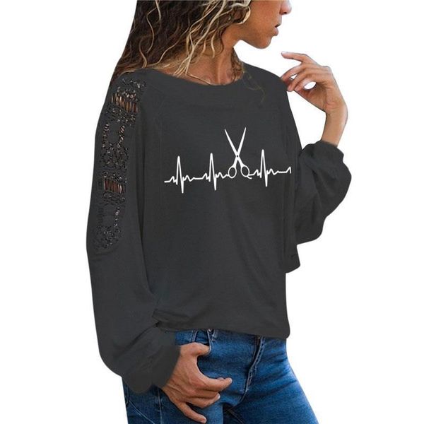 fashion autumn heartbeat hairdresser womens t shirts o neck long sleeve girls barber large size loose lace tee, White
fashion autumn heartbeat hairdresser womens t shirts o neck long sleeve girls barber large size loose lace tee, White