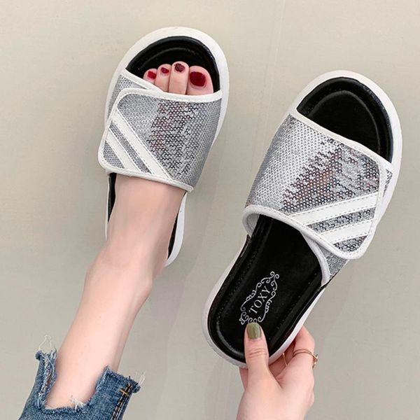 slippers sagace sequins women ladies summer slides shoes bling beach sandals casual slip on female home, Black
slippers sagace sequins women ladies summer slides shoes bling beach sandals casual slip on female home, Black