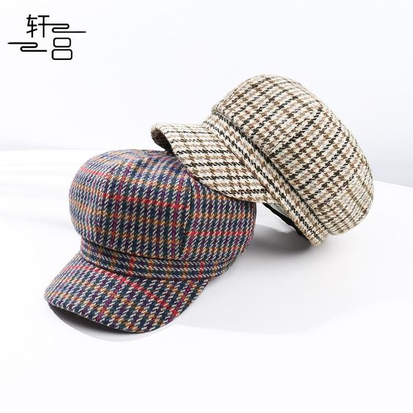 stingy brim hats beret girl thousand bird lattice octagonal hat female autumn winter korean version versatile painter cap fashion leisure, Blue;gray
stingy brim hats beret girl thousand bird lattice octagonal hat female autumn winter korean version versatile painter cap fashion leisure, Blue;gray