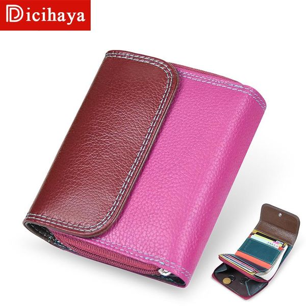 wallets dicihaya real leather wallet female contrast color short cartera mujer cute tri-fold multi-card, Red;black
wallets dicihaya real leather wallet female contrast color short cartera mujer cute tri-fold multi-card, Red;black