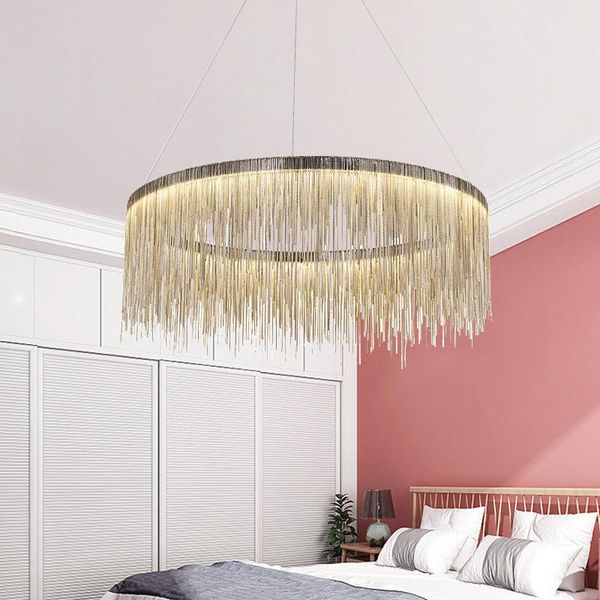 pendant lamps nordic modern round led aluminum chain luxury ring chandelier for bedroom living room dining villa
pendant lamps nordic modern round led aluminum chain luxury ring chandelier for bedroom living room dining villa