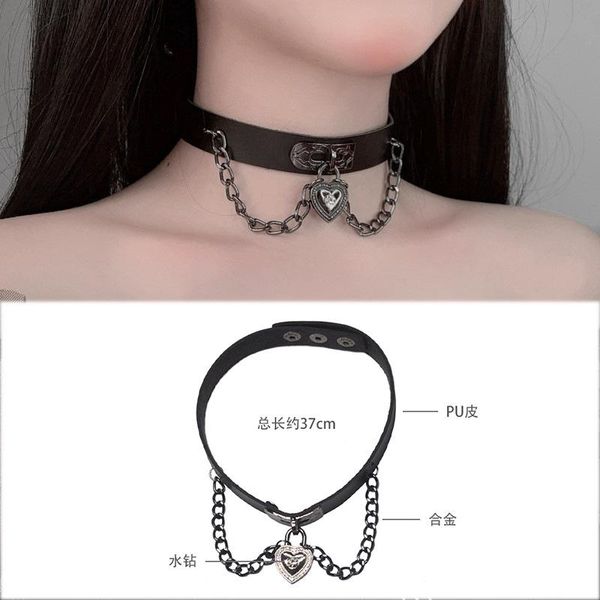 chokers fashion cosplay harajuku punk rock gothic necklace pu leather heart round spike collar choker body accessories, Golden;silver
chokers fashion cosplay harajuku punk rock gothic necklace pu leather heart round spike collar choker body accessories, Golden;silver