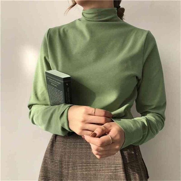 half-high collar soft warm bottoming shirt sweater female autumn wild long-sleeved t-shirt tight-fitting chic pullovers 210517, White
half-high collar soft warm bottoming shirt sweater female autumn wild long-sleeved t-shirt tight-fitting chic pullovers 210517, White